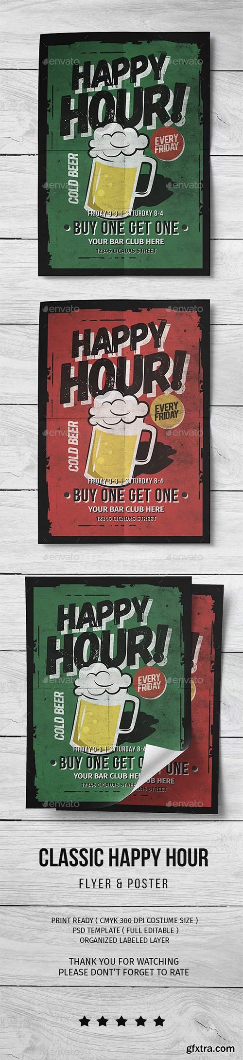 Graphicriver - Classic Happy Hour Flyer 20519819