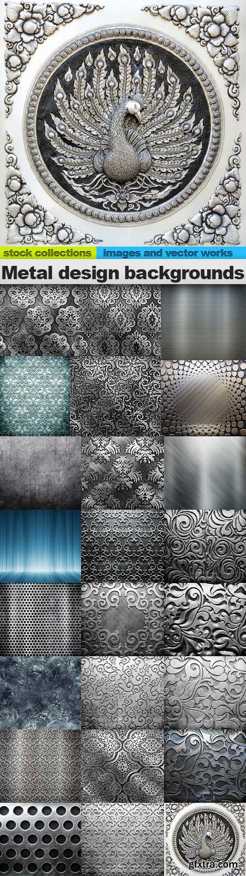 Metal design backgrounds, 24 x UHQ JPEG