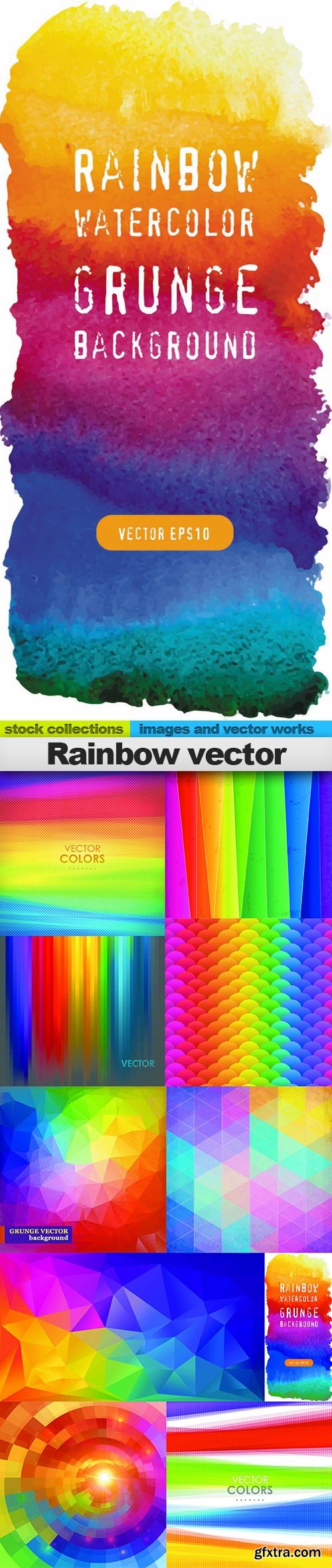 Rainbow vector, 10 x EPS
