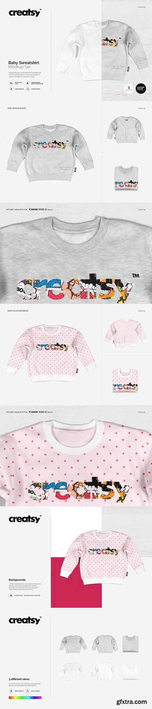 CM - Baby Sweatshirt Mockup Set 1697978