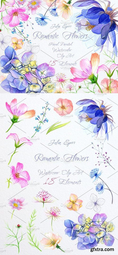 CM - Watercolor Romantic Flowers 1126324