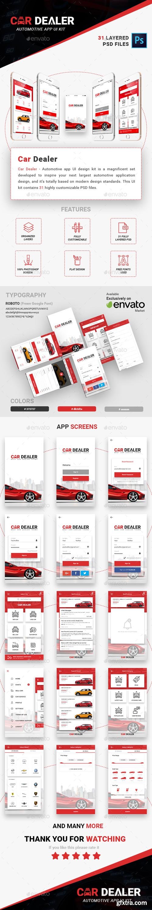 GR - Car Dealer - Automotive App UI Kit 20498744