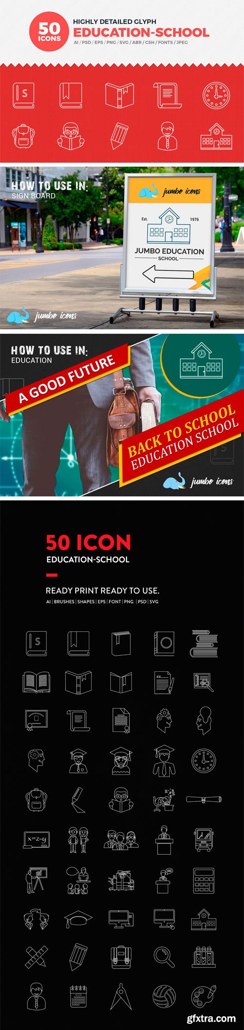 CM - JI-Line Education Icons Set 1709079