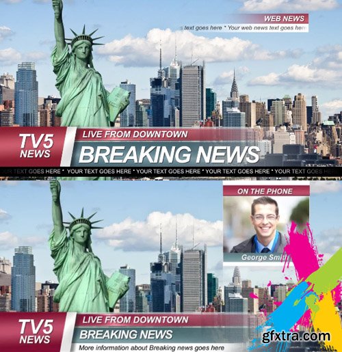Breaking News Graphic Package - After Effects