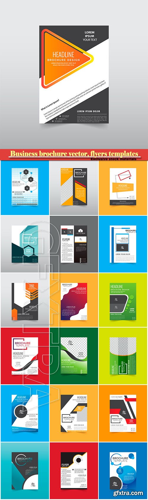 Business brochure vector, flyers templates # 32
