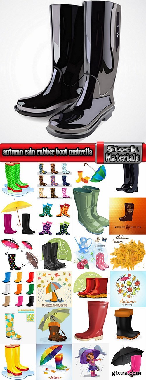 Baby autumn rain rubber boot umbrella 25 EPS