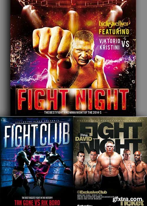 Fight Night 3in1 V1 Flyer Template