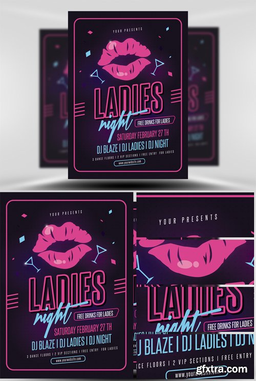 PRO EXCLUSIVE: Ladies Night Flyer Template 4