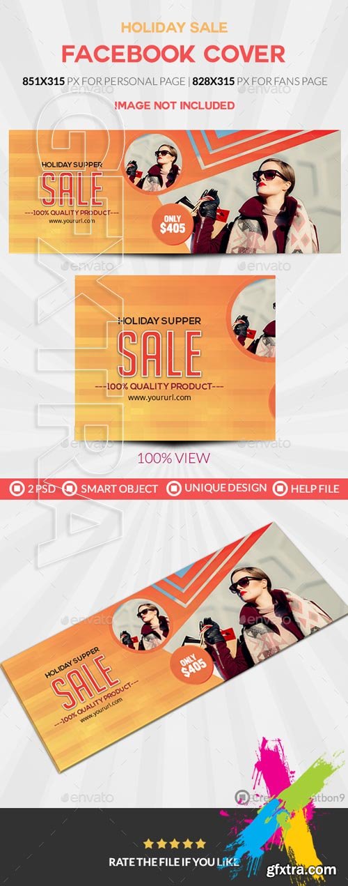 GraphicRiver - Holiday Sale Facebook Cover 20450171
