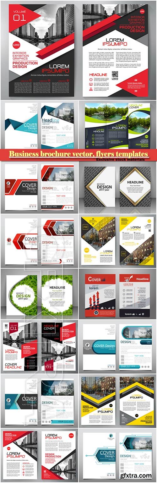 Business brochure vector, flyers templates # 34