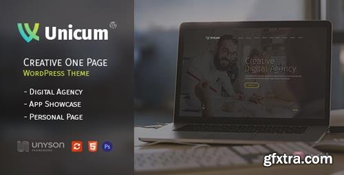 ThemeForest - Unicum v1.3.5 - One Page Creative WordPress Theme With RTL Support - 13132355