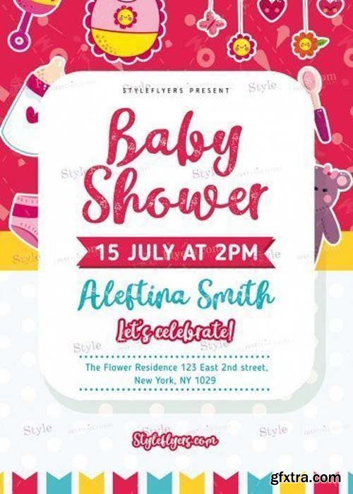 Baby Shower V41 PSD Flyer Template