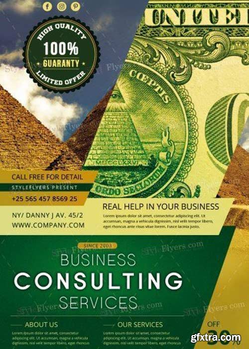Consulting V18 PSD Flyer Template