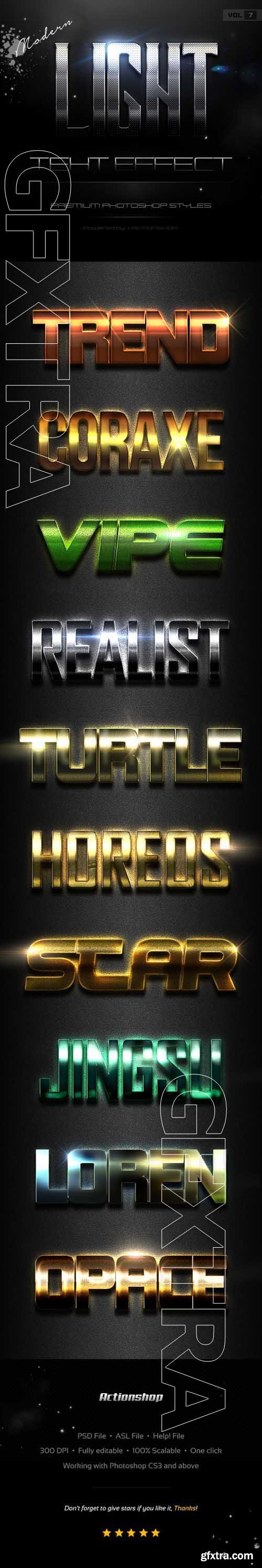 GraphicRiver - 10 Modern Light Text Effects Vol.7