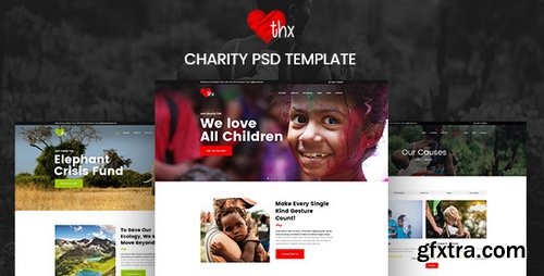 ThemeForest - THX v1.0 - Charity & donation PSD Template 20227059
