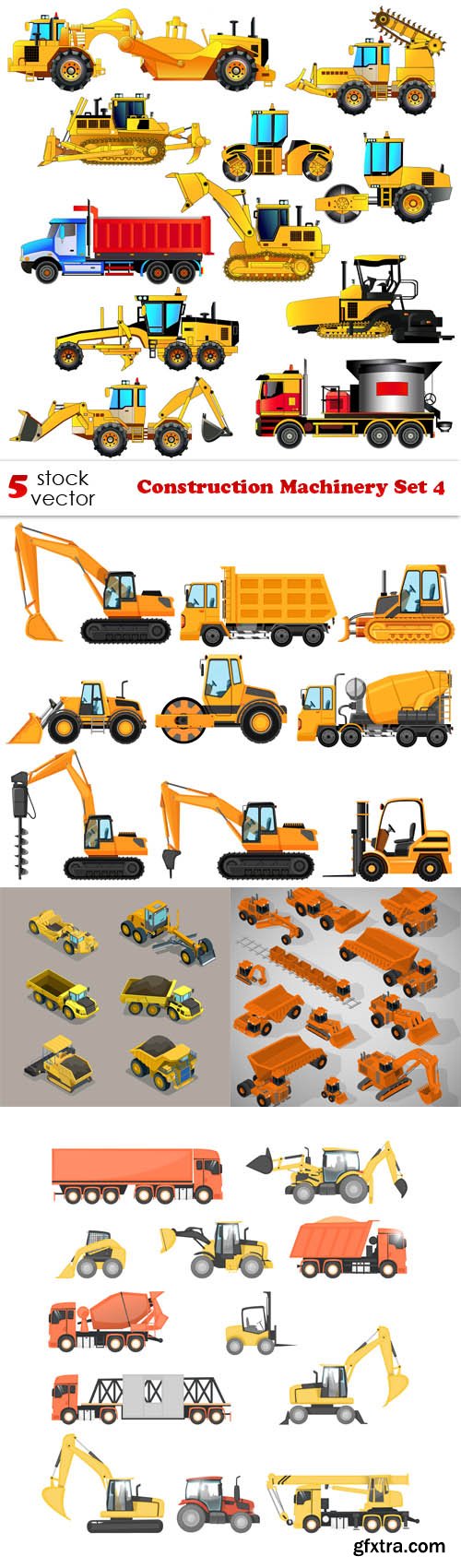 Vectors - Construction Machinery Set 4