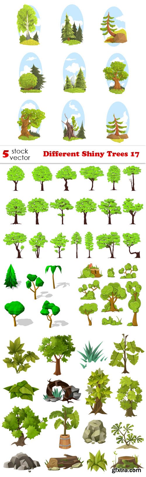 Vectors - Different Shiny Trees 17