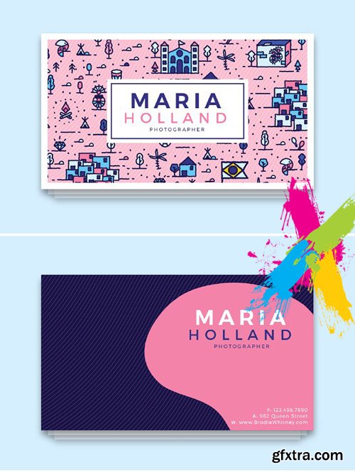 CreativeMarket - Maria Holland Business Card Template 1812510