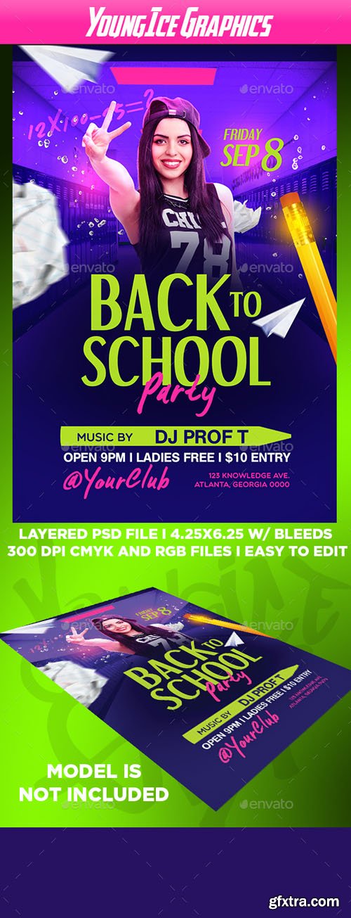 GR - Back To School Party Flyer Template 20523380