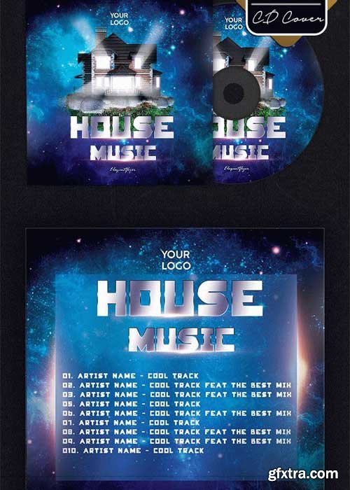 House Music V27 Premium CD Cover PSD Template