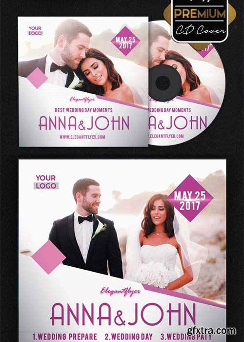 Wedding Day V23 Premium CD Cover PSD Template