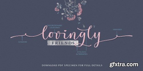 Lovingly Friends Font Family - 17 Fonts