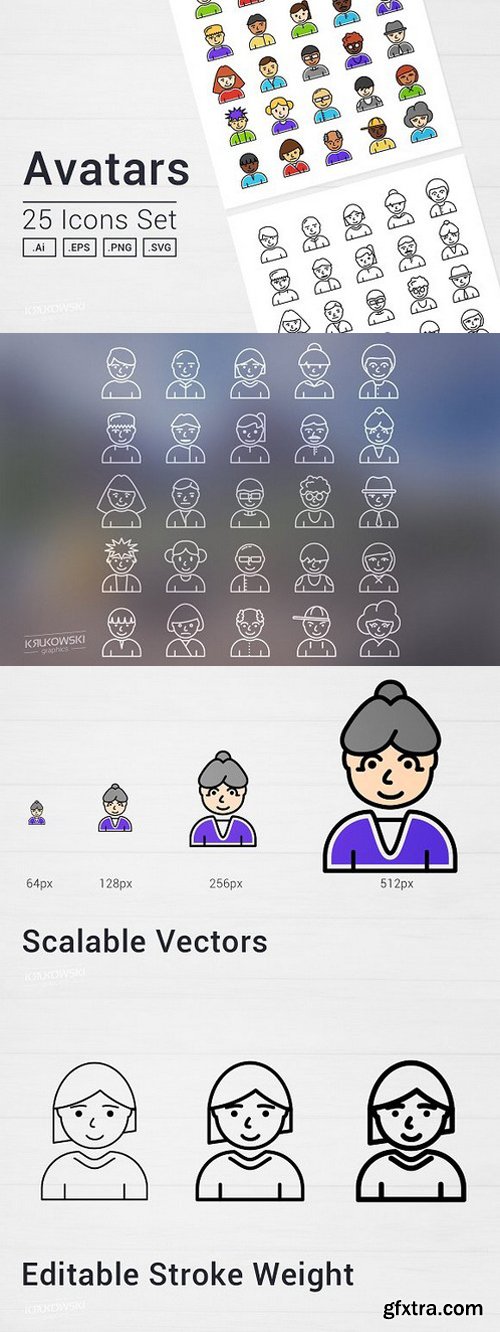 CM - Avatars People Icons Set 1282405