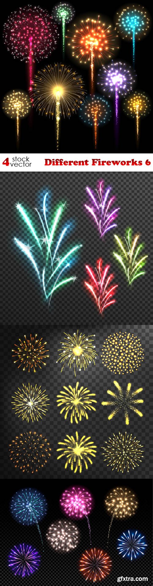 Vectors - Different Fireworks 6