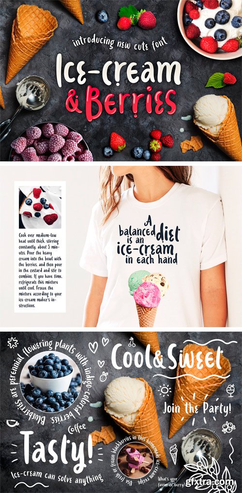 CM - Ice Cream & Berries Font 1780028