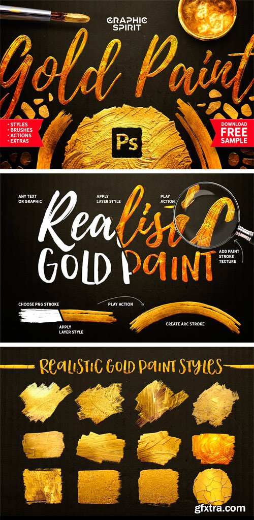 CM - TOOLKIT Gold Paint Effect Photoshop 1676277