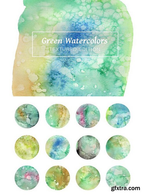 CM - Green Textured Watercolors 1771017