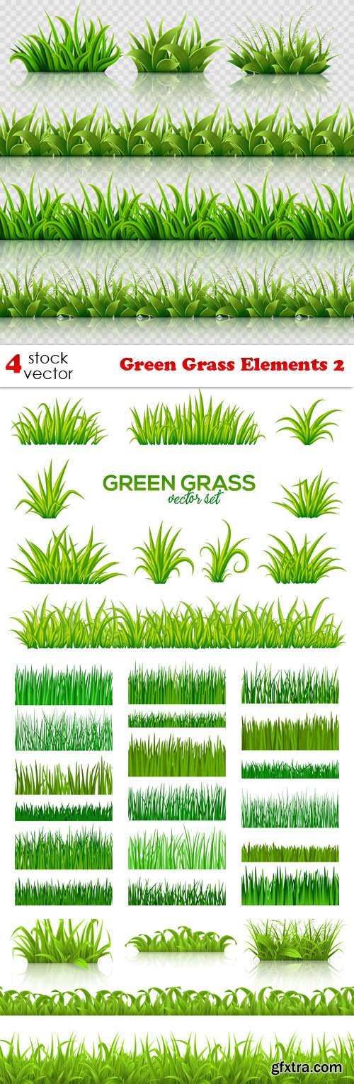 Vectors - Green Grass Elements 2