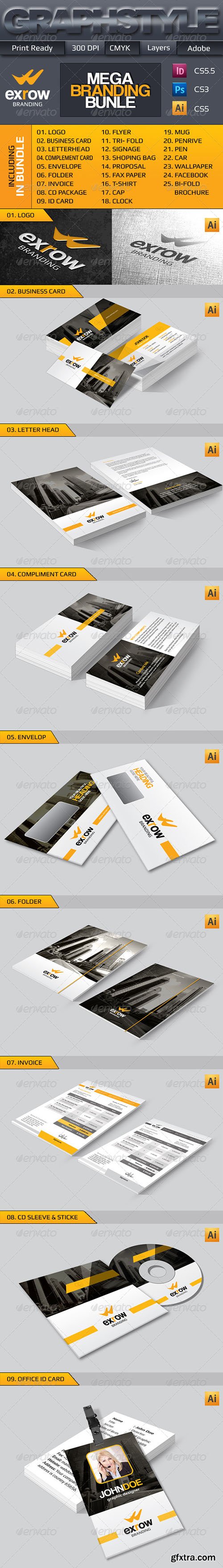 Graphicriver Exrow_Mega Branding Bundle 7877963