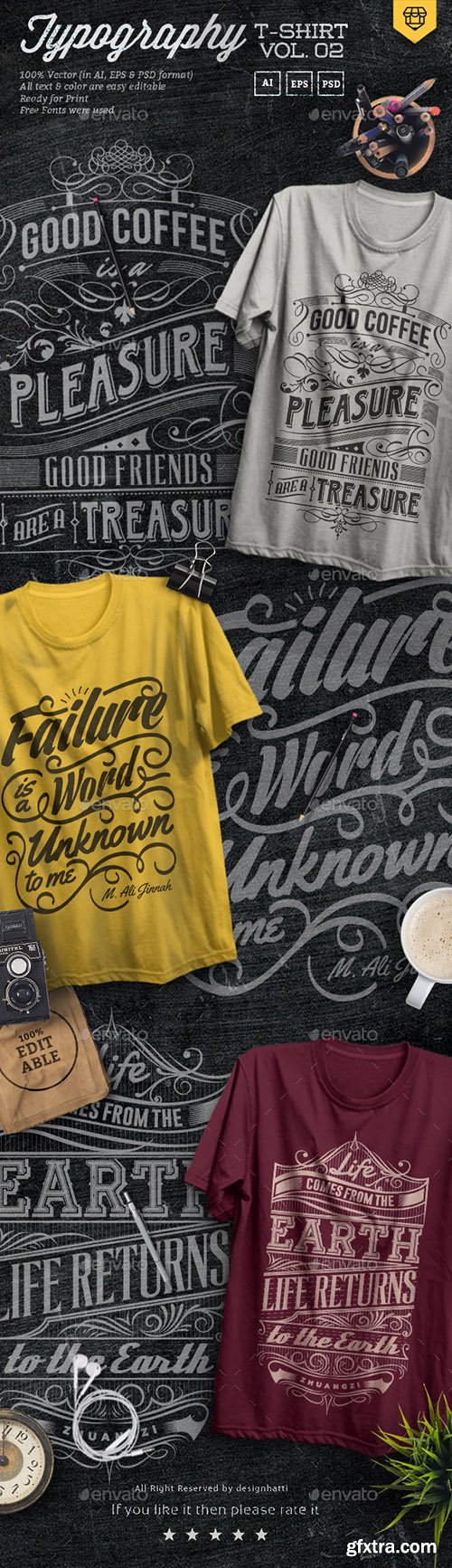 Graphicriver 3 Quote Typography T-Shirts Vol.02 19295960