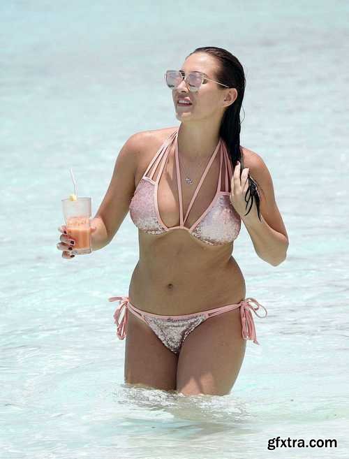 Chloe Goodman in Bikini on Holidays in Barbados August 11, 2017