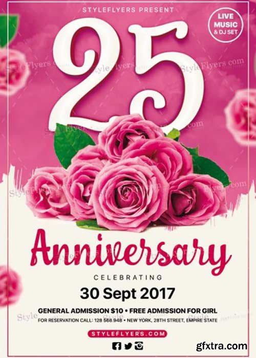Anniversary Party V29 PSD Flyer Template