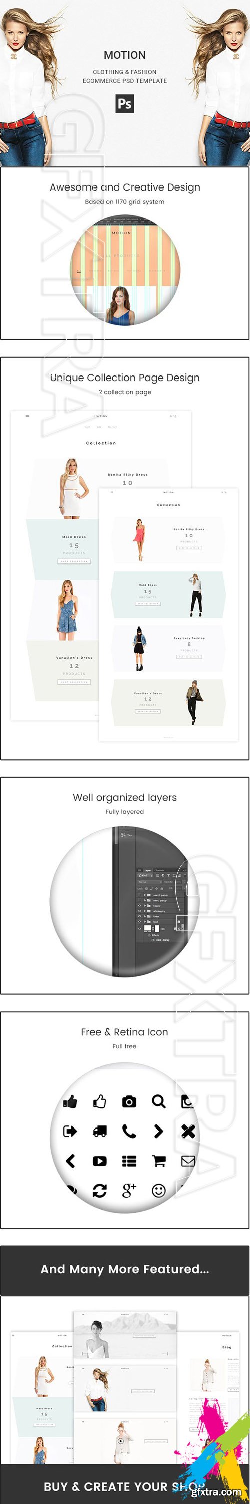 CreativeMarket - Motion - Clothing PSD Template 1789304