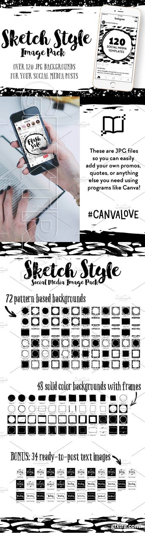 CreativeMarket - Sketch Style Social Media Image Pack 1848272