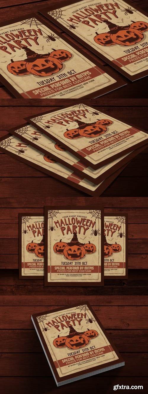 Halloween Party Vintage Flyer