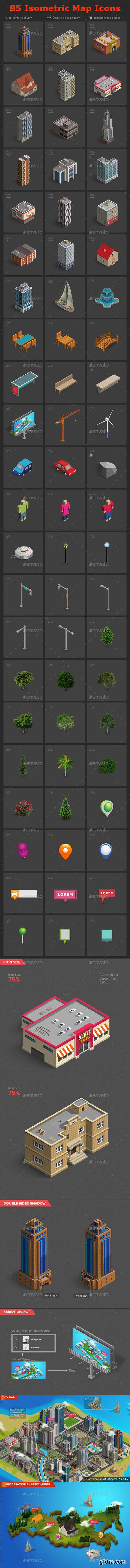 Graphicriver Isometric Map Icons Vol.02 17979944