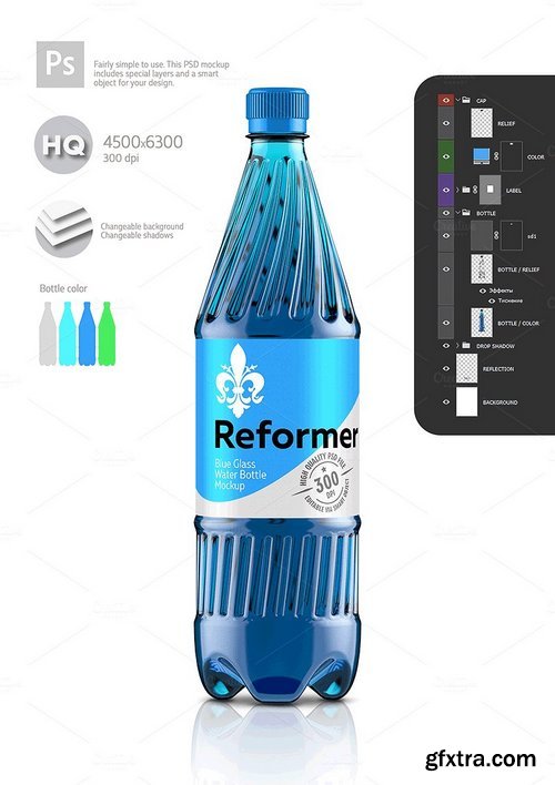 CM - 1,5L Water Bottle Mockup 1808530