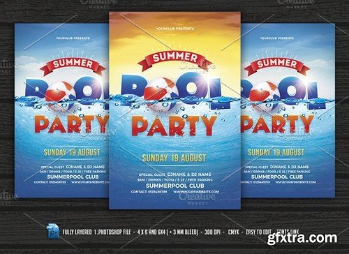 CM - Pool Party Beach Party Flyer 1588756