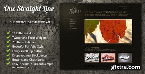 ThemeForest - One Straight Line v1.5 - unique portfolio template - 142906