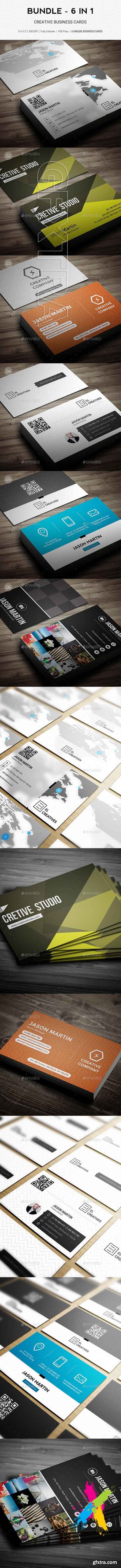 GraphicRiver - Bundle - 6 in 1 - Pro Creative Business Cards - B52 20621791