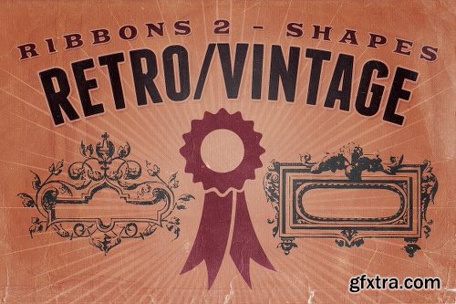 CreativeMarket Retro/Vintage shapes - Ribbons 2 35110