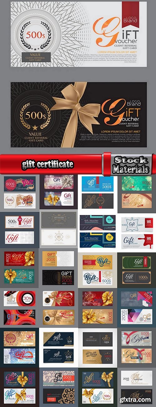 gift certificate business card banner flyer calling card poster 25 EPS