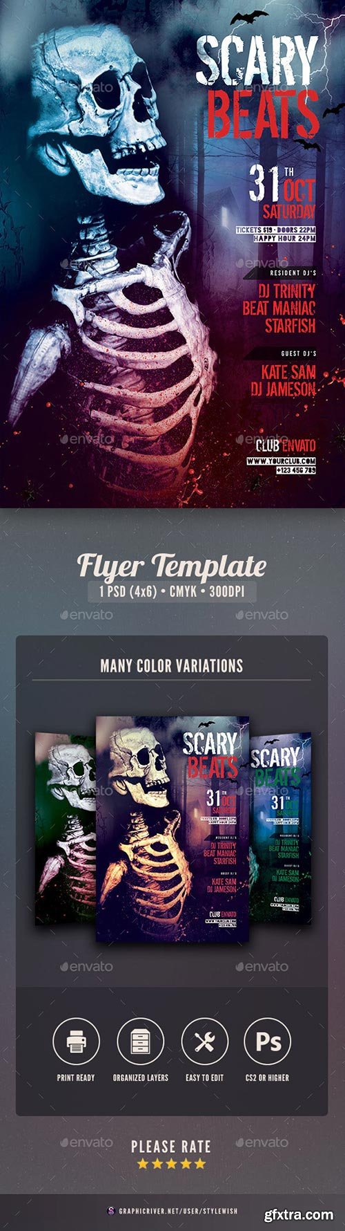 Graphicriver - Scary Beats Flyer 12924359
