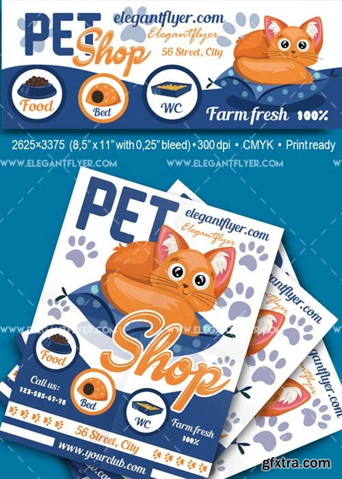 Pet Shop V33 Flyer PSD Template + Facebook Cover