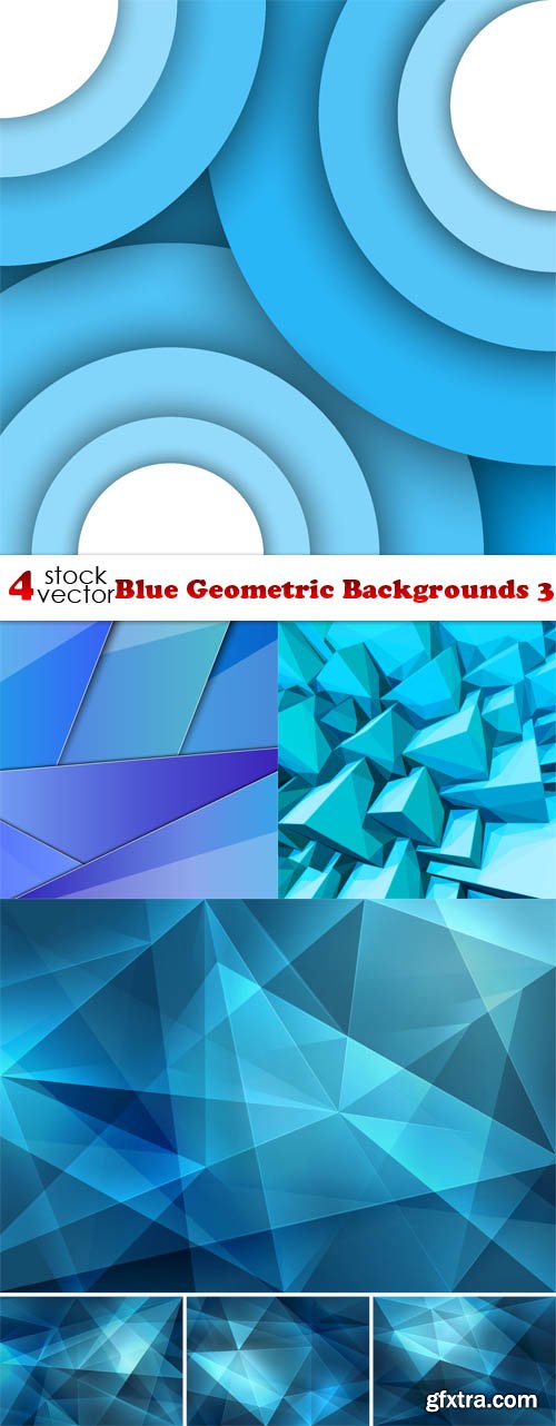 Vectors - Blue Geometric Backgrounds 3