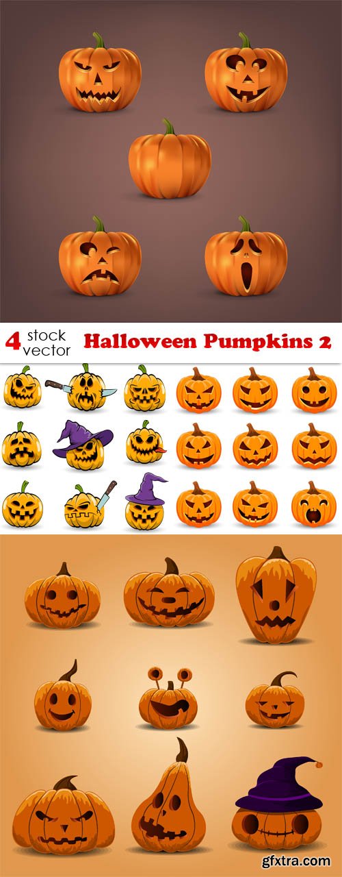 Vectors - Halloween Pumpkins 2